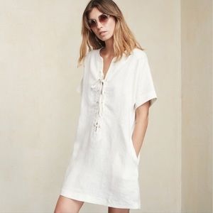 Reformation oversized lace-up dress